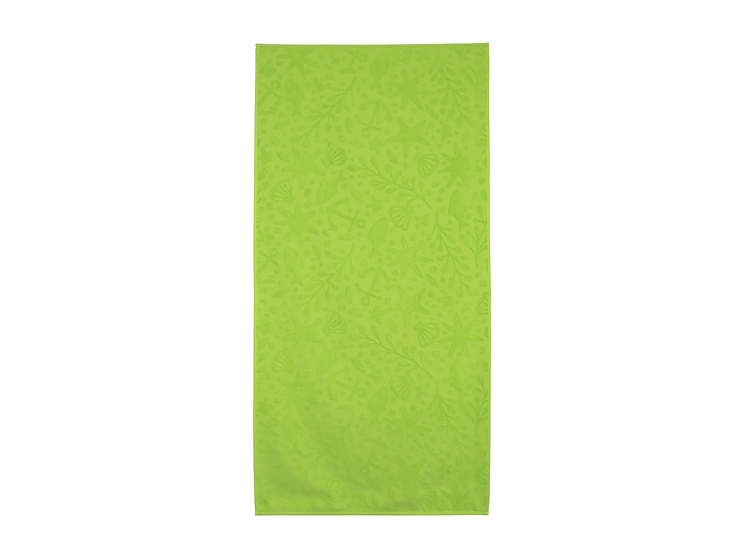 Drap de plage en éponge coton 480 g/m² 75x150 cm LOVINA vert