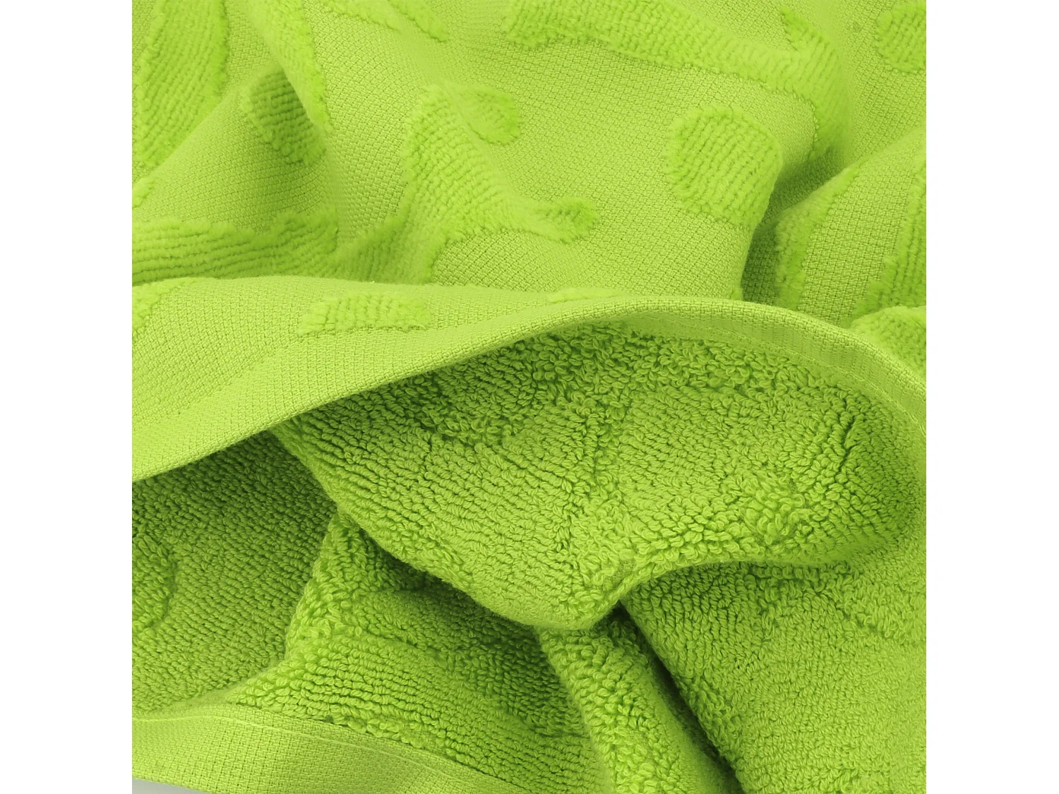 Drap de plage en éponge coton 480 g/m² 75x150 cm LOVINA vert
