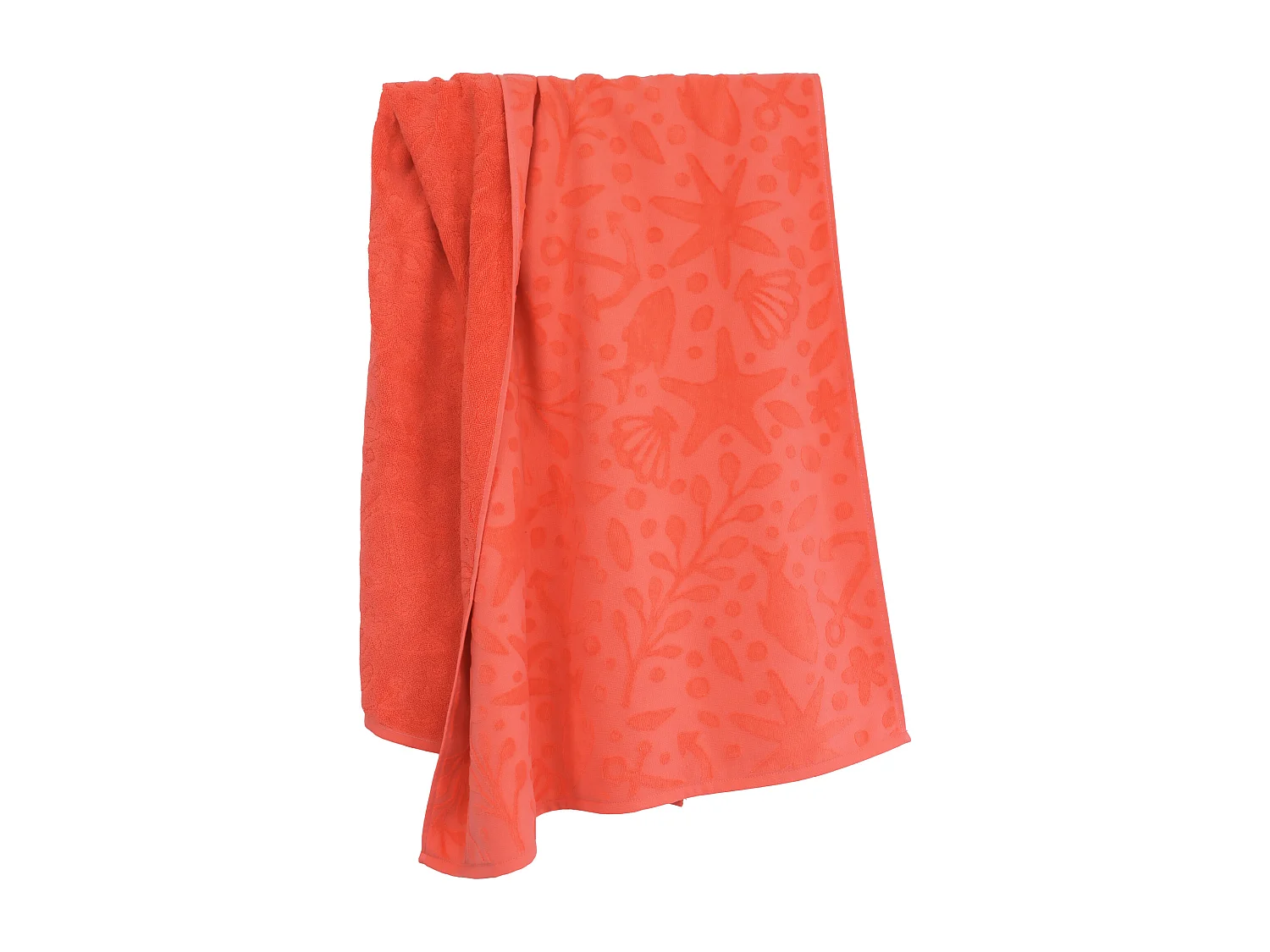 Drap de plage en éponge coton 480 g/m² 75x150 cm LOVINA orange