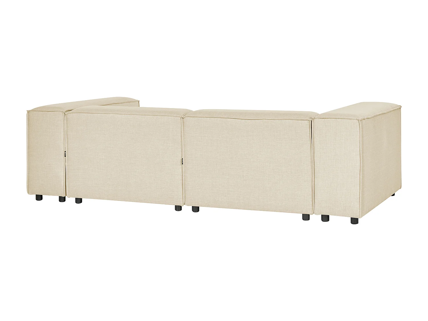 Modulaire hoekbank APRICA Kunstlinnen Beige 2-zitter Rechterzijde
