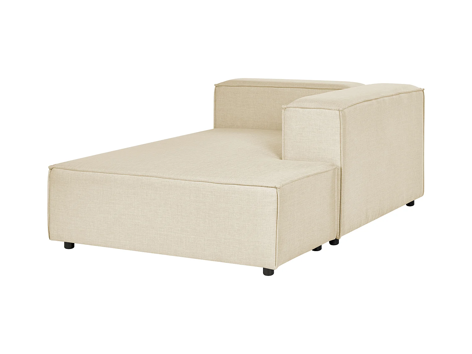 Modulaire hoekbank APRICA Kunstlinnen Beige 2-zitter Linkerzijde