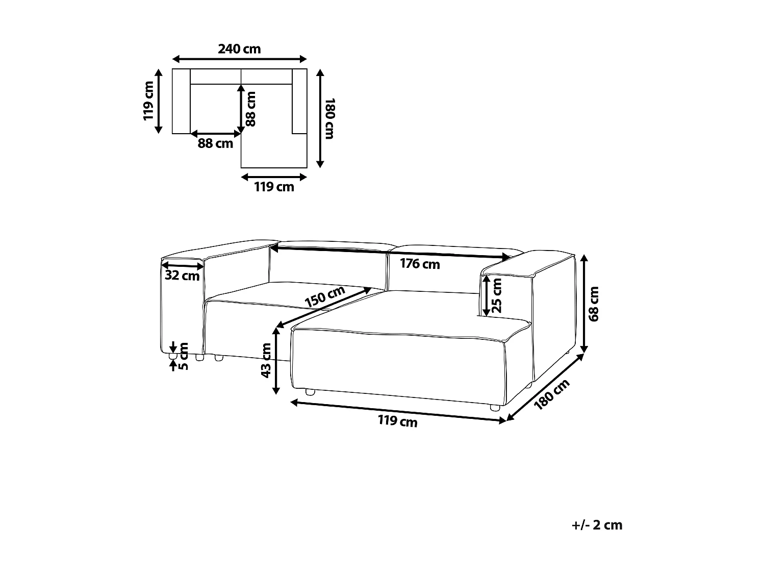 APRICA Lino sintetico Beige 2 posti Lato Sinistro