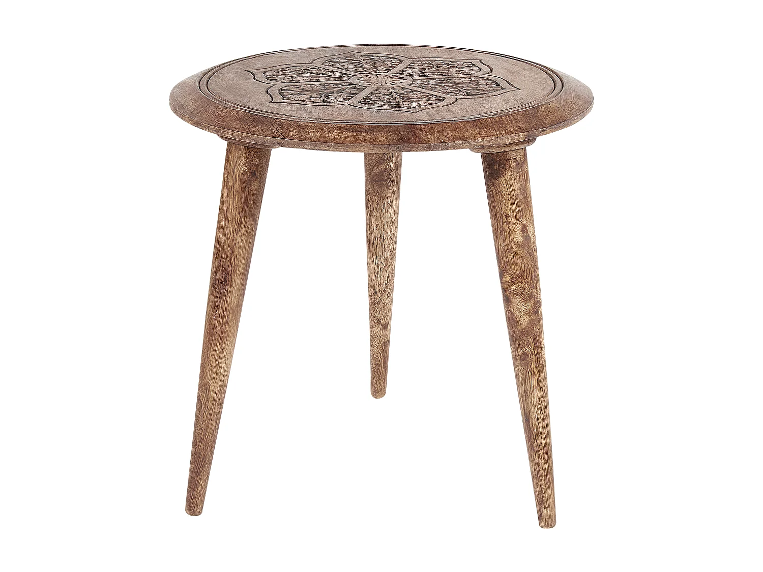 Lot de 2 tables d'appoint TURUA Bois de manguier Marron