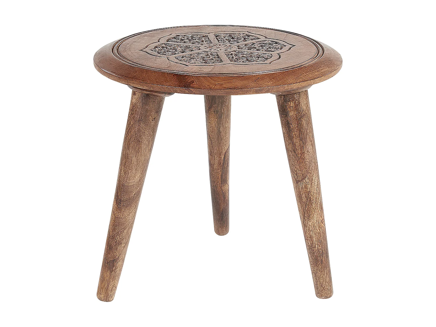 Lot de 2 tables d'appoint TURUA Bois de manguier Marron