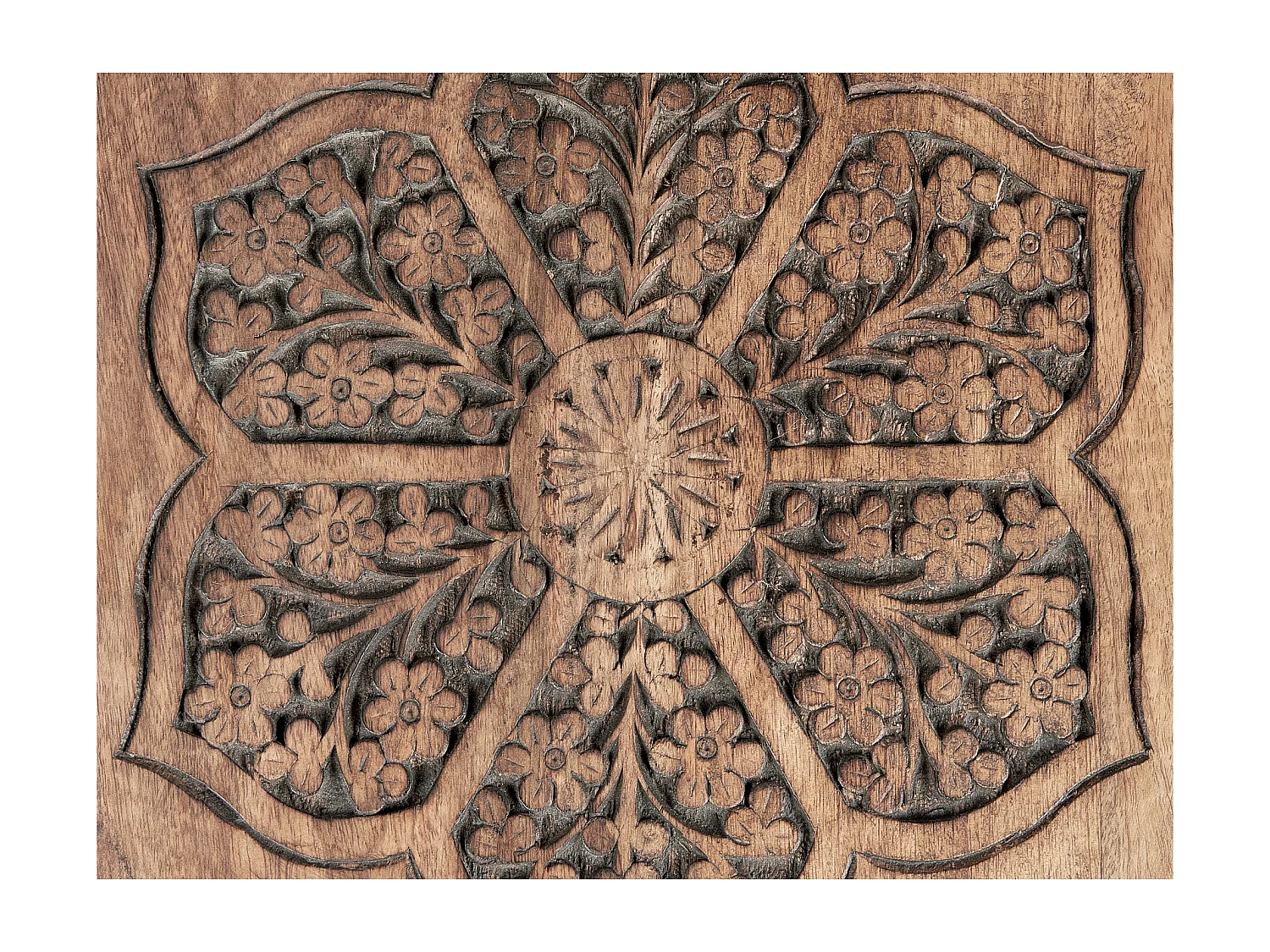 Lot de 2 tables d'appoint TURUA Bois de manguier Marron