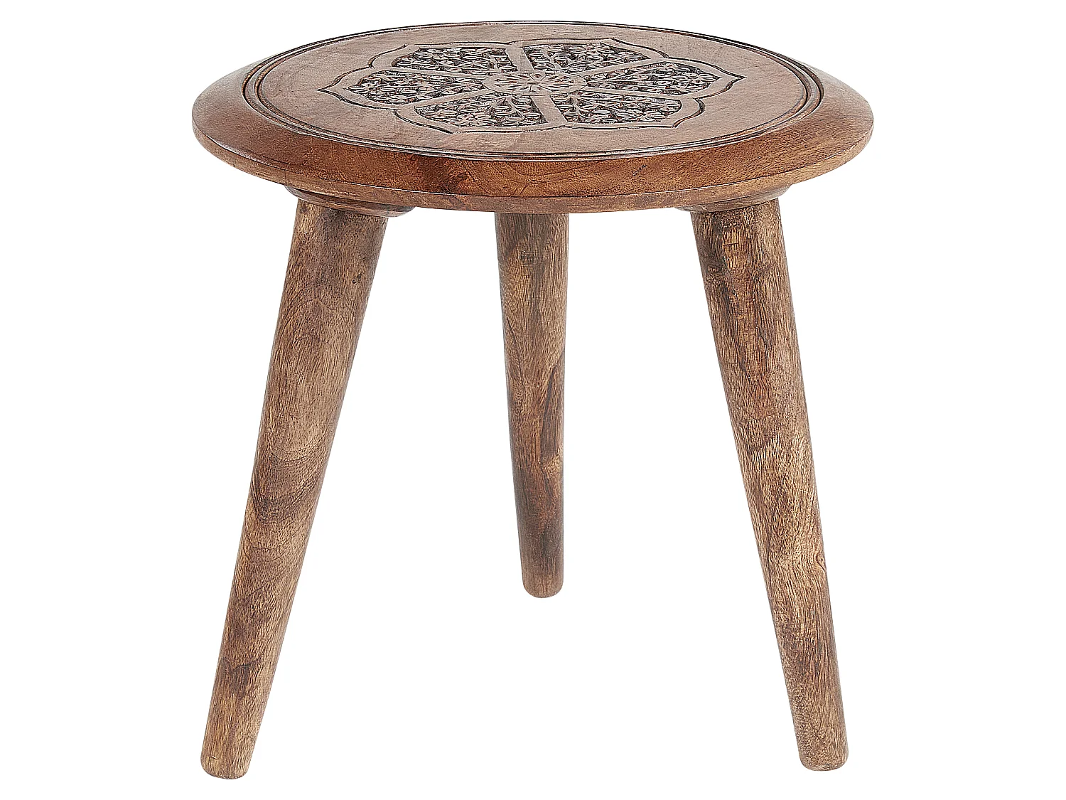 Lot de 2 tables d'appoint TURUA Bois de manguier Marron