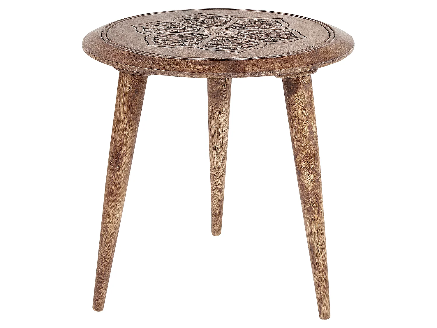 Lot de 2 tables d'appoint TURUA Bois de manguier Marron