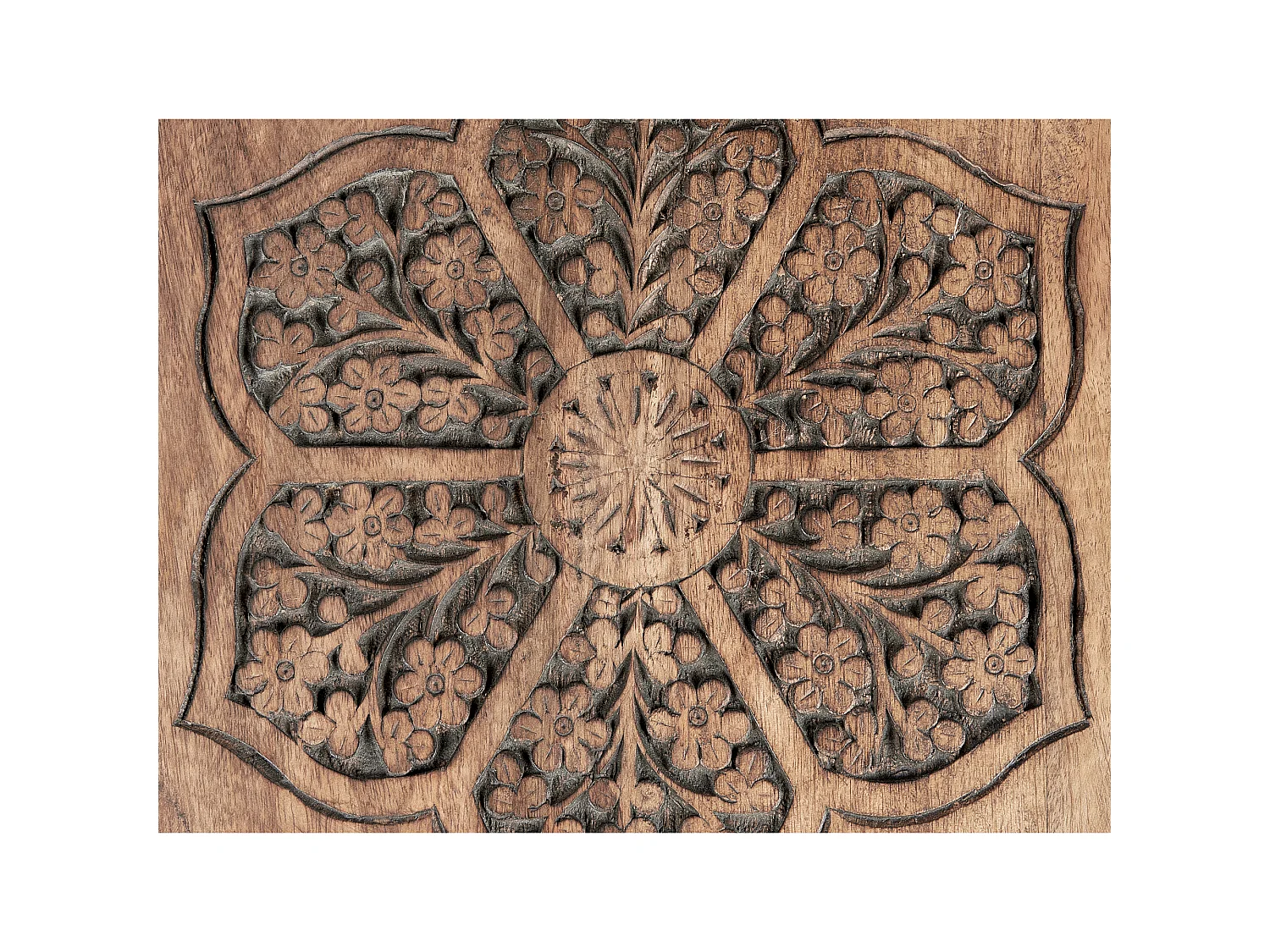 Lot de 2 tables d'appoint TURUA Bois de manguier Marron