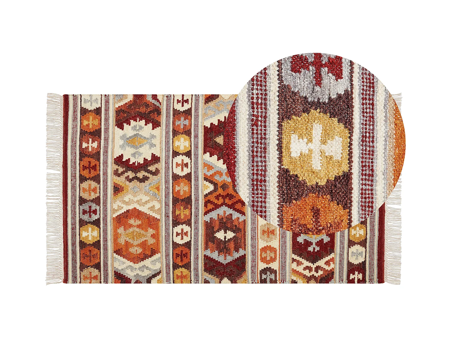 Tapis AYGAVAN Multicolore 80 x 150 cm Laine Kilim