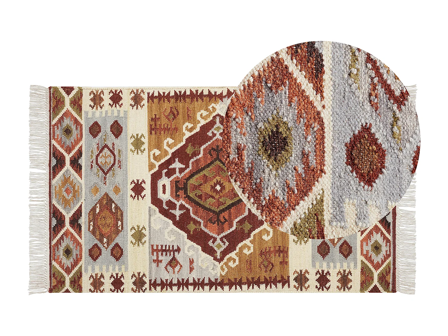 Vloerkleed kelim meerkleurig 80 x 150 cm PROSHYAN