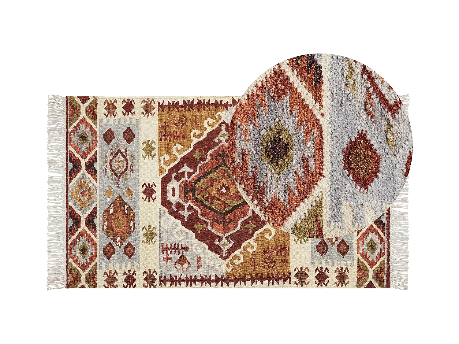 Vloerkleed kelim meerkleurig 80 x 150 cm PROSHYAN