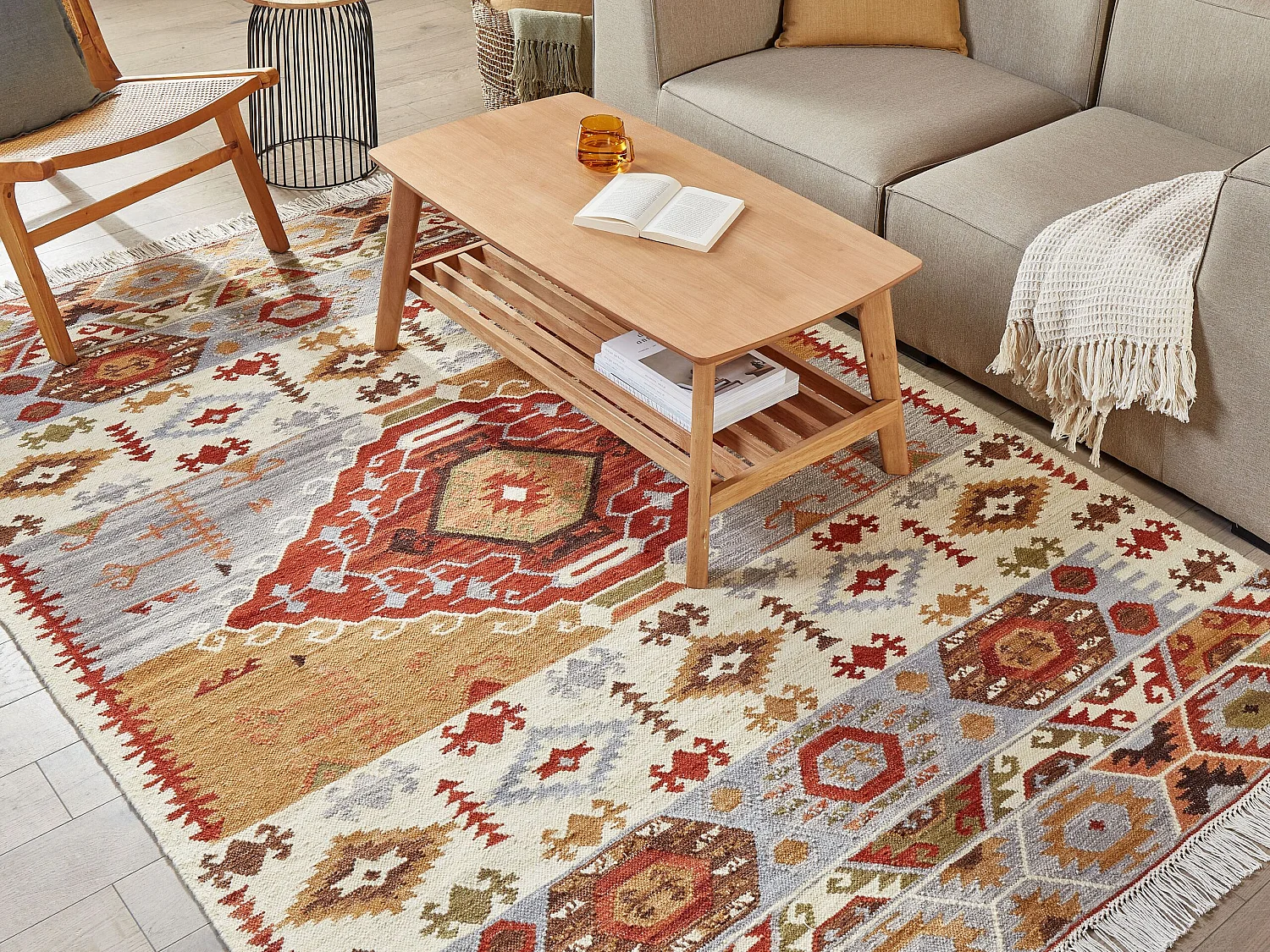 Tapis PROSHYAN Multicolore 160 x 230 cm Laine Kilim