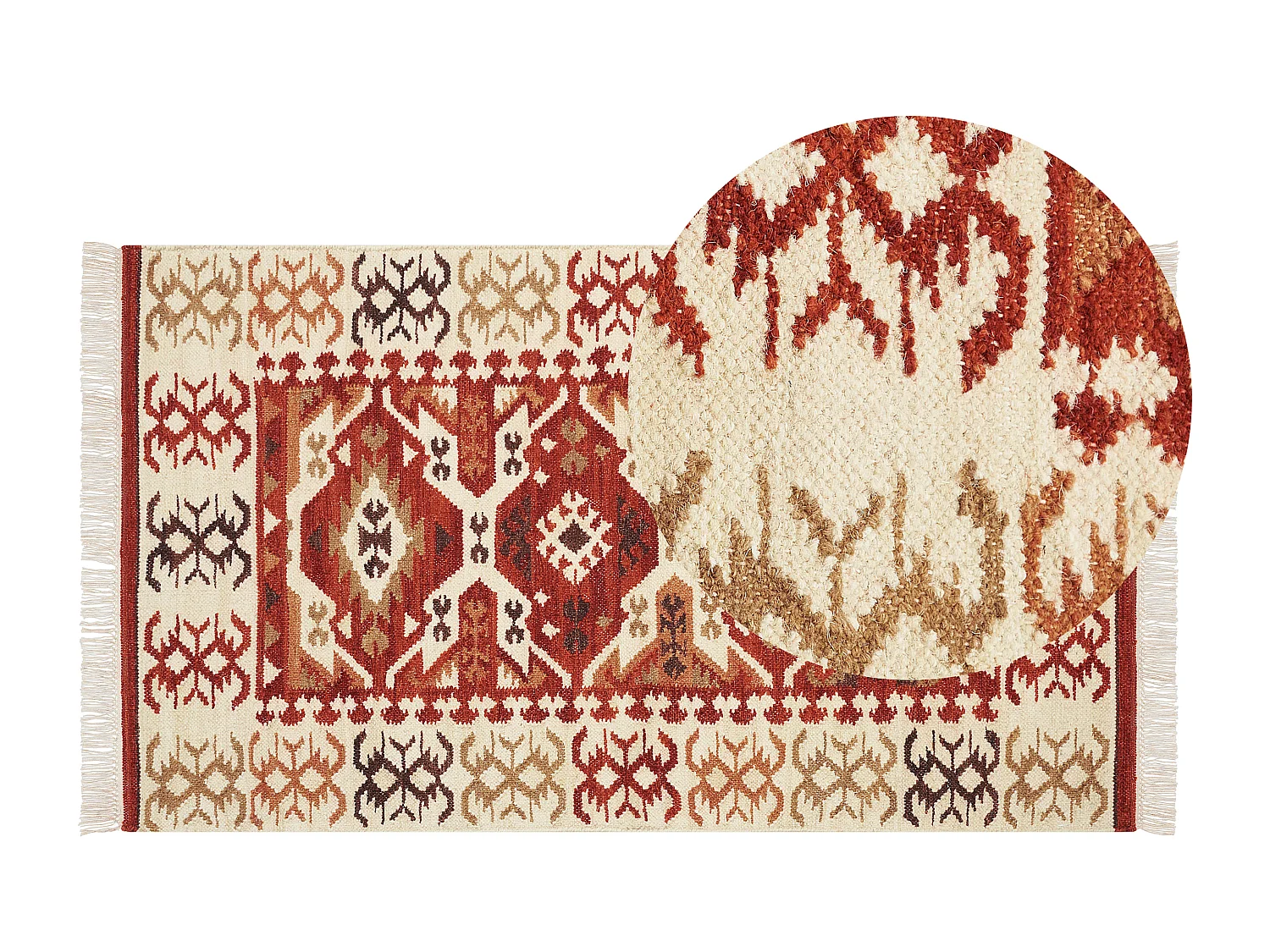 Tapis VOSKEVAZ Multicolore 80 x 150 cm Laine Kilim