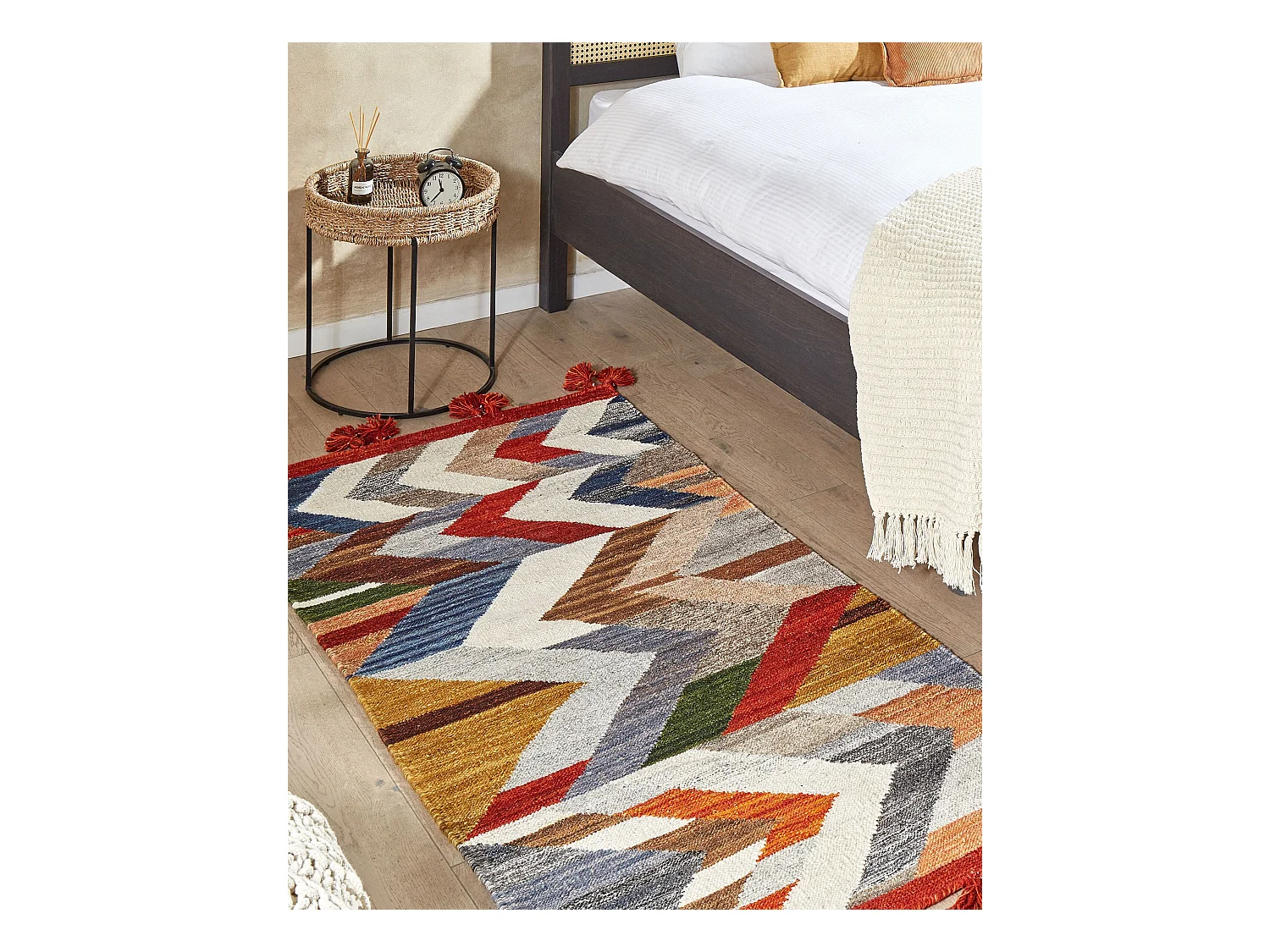 Vloerkleed kelim meerkleurig 80 x 150 cm KANAKERAVAN