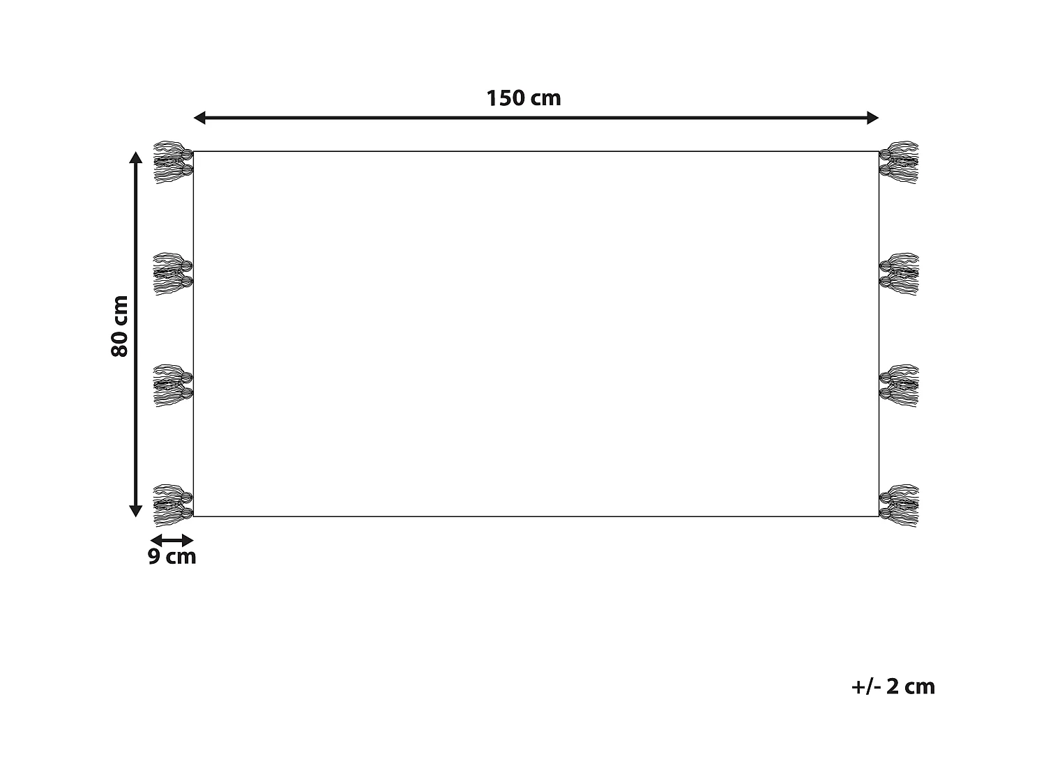 Vloerkleed kelim meerkleurig 80 x 150 cm KANAKERAVAN