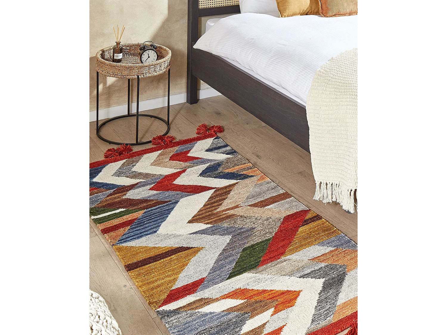 Vloerkleed kelim meerkleurig 80 x 150 cm KANAKERAVAN