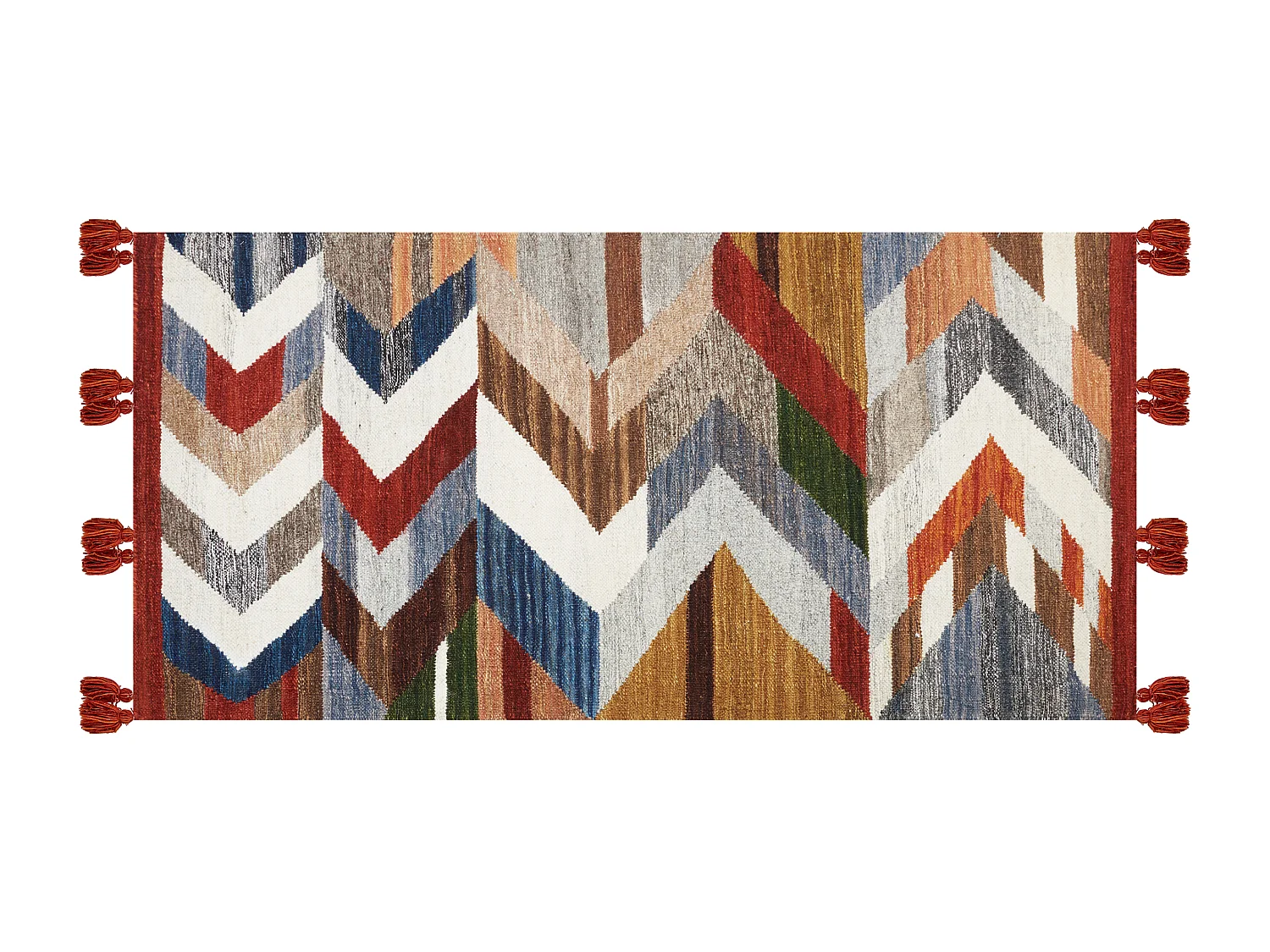 Vloerkleed kelim meerkleurig 80 x 150 cm KANAKERAVAN