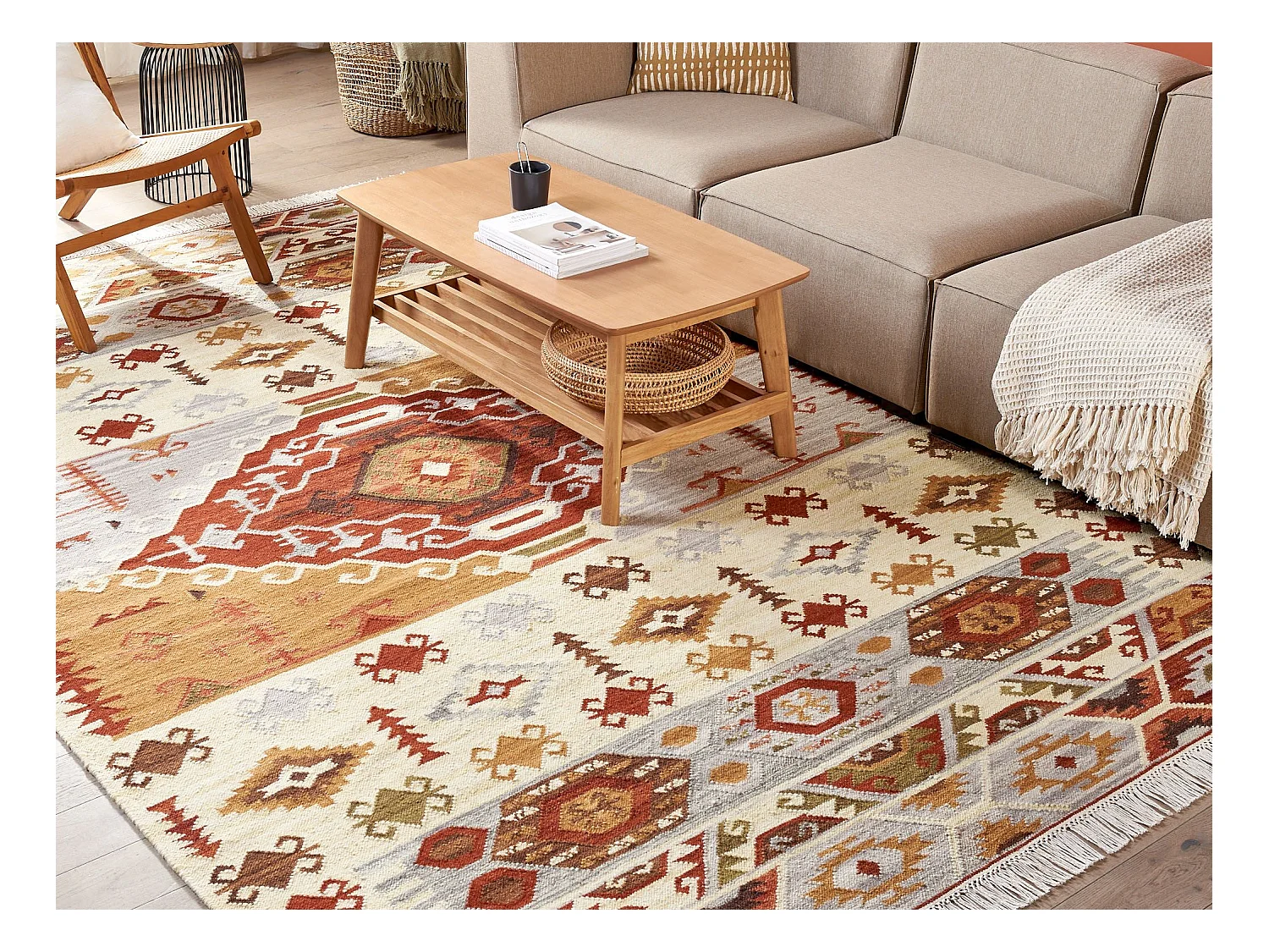 Tapis PROSHYAN Multicolore 200 x 300 cm Laine Kilim