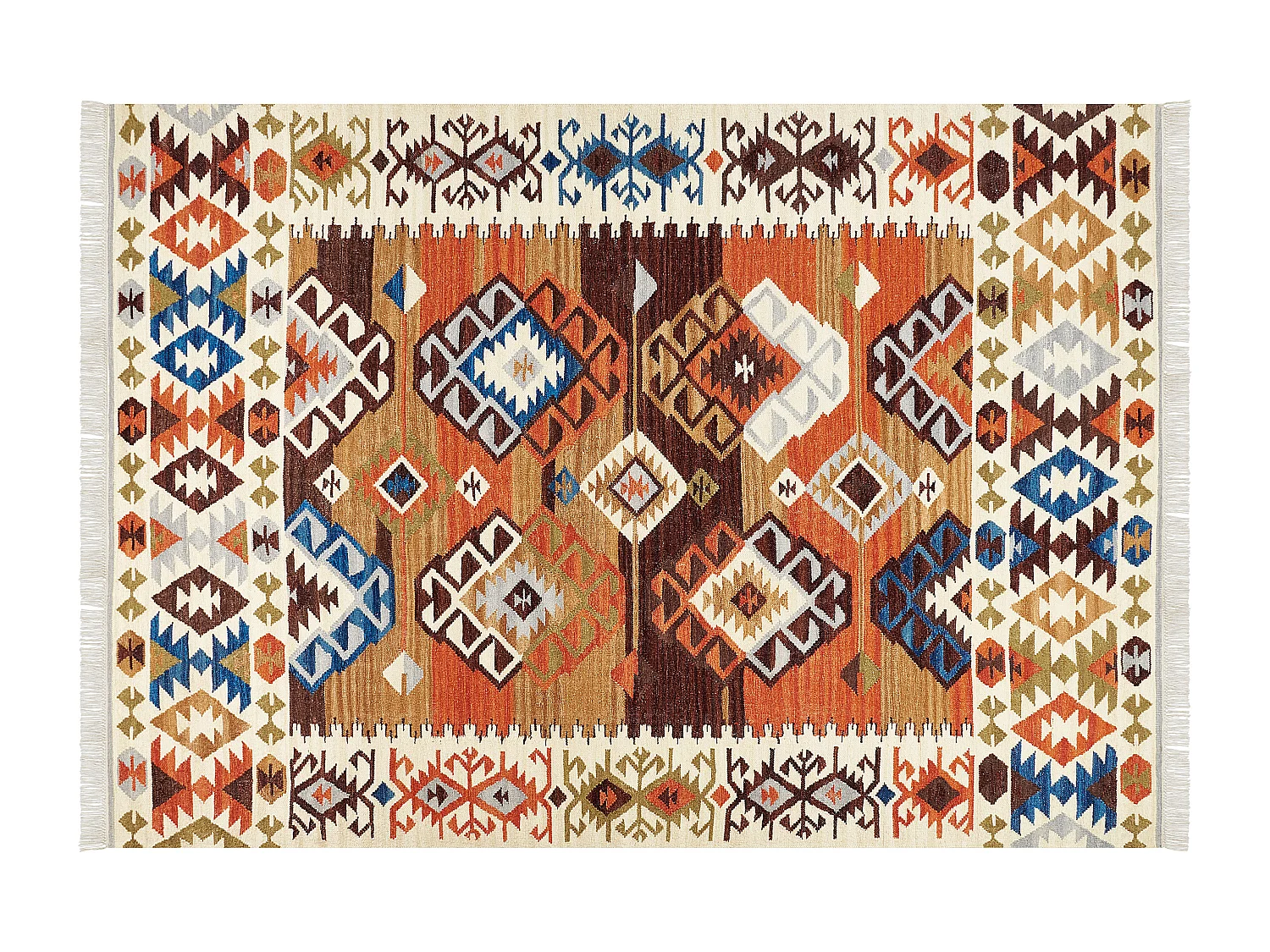Tapis VOSKETAP Multicolore 200 x 300 cm Laine Kilim