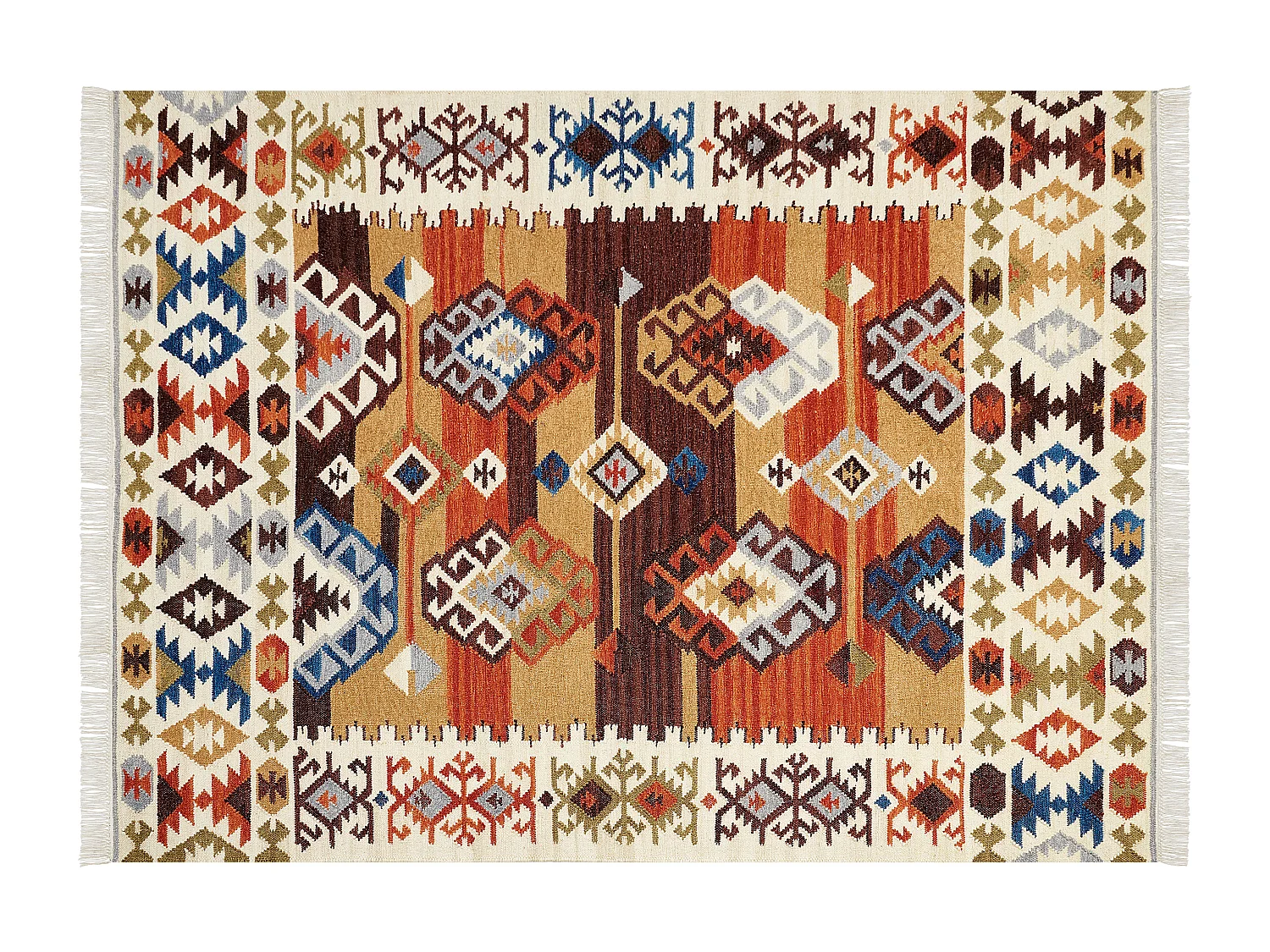 Vloerkleed kelim meerkleurig 160 x 230 cm VOSKETAP