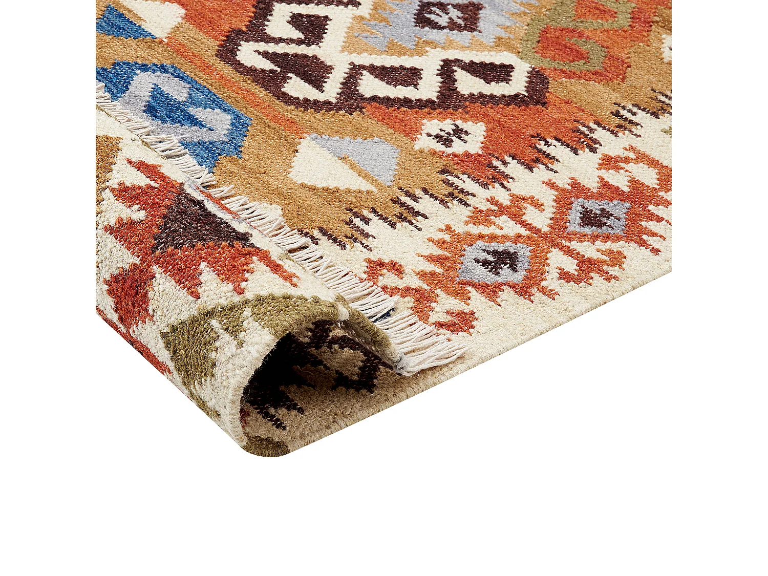 Tapis kilim en laine multicolore 160 x 230 cm VOSKETAP