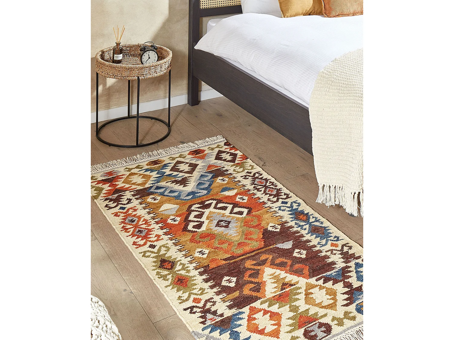 Tapis kilim en laine multicolore 80 x 150 cm VOSKETAP