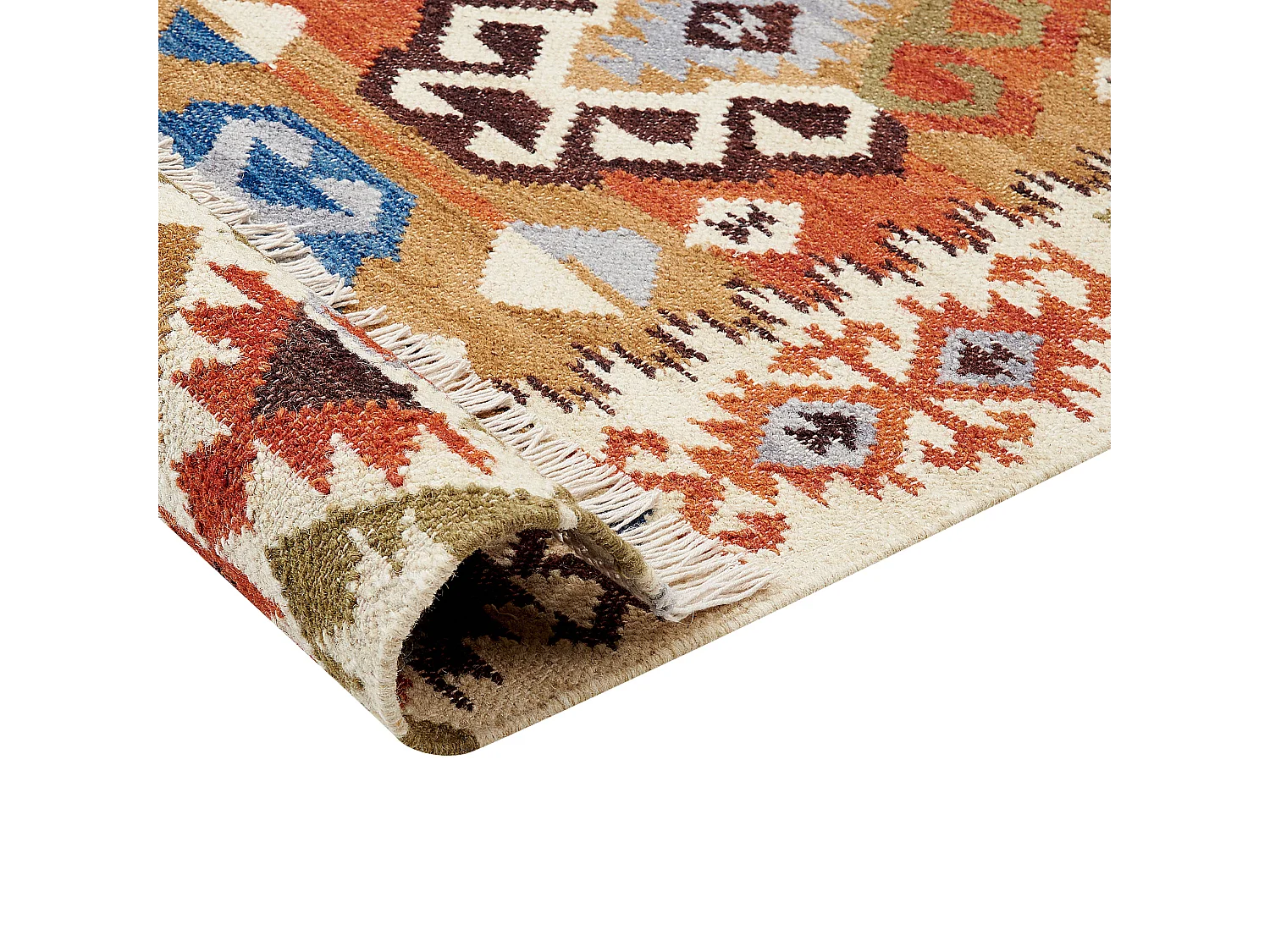 Tapis kilim en laine multicolore 80 x 150 cm VOSKETAP