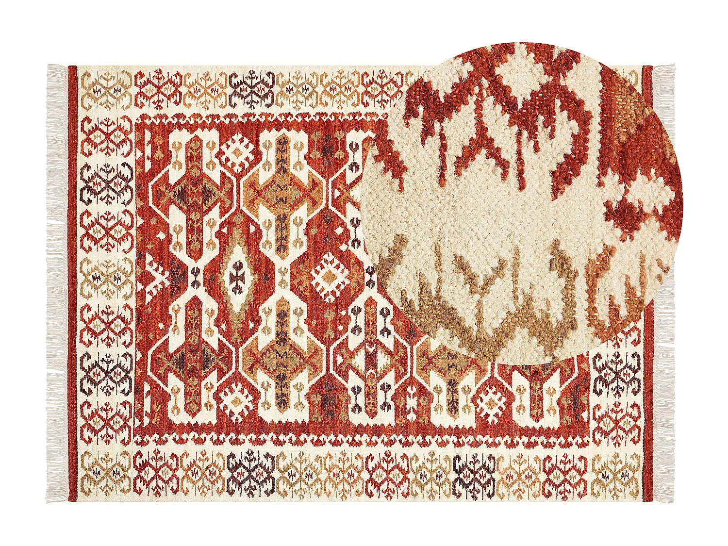 Tapis VOSKEVAZ Multicolore 160 x 230 cm Laine Kilim