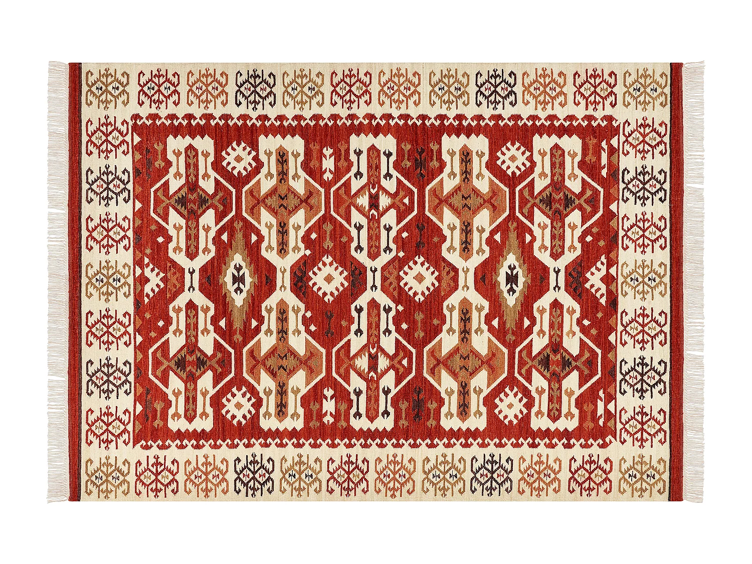 Dywan wełniany kilim 200 x 300 cm wielokolorowy VOSKEVAZ