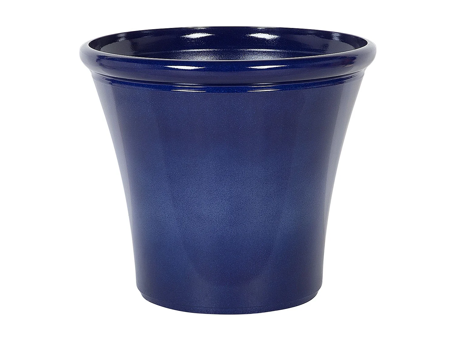 Blumentopf Lehm / Glasfaser blau 2er Set rund ⌀ 50 cm Outdoor Modern Kokkino