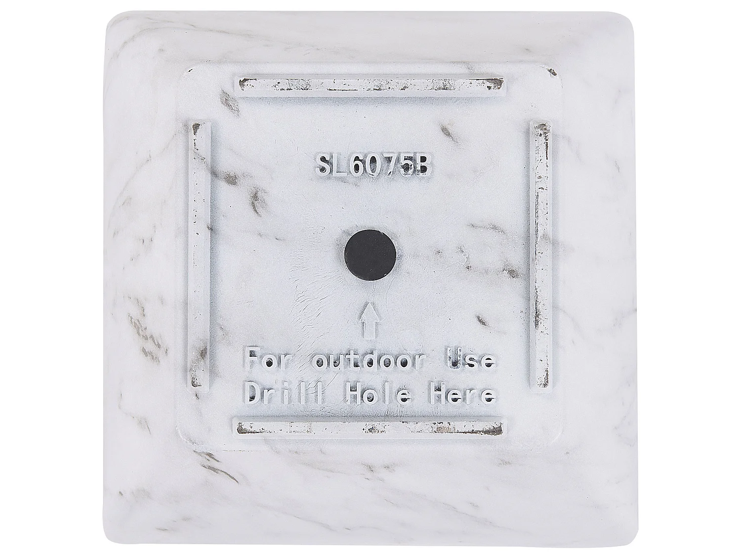 Conjunto de 2 vasos para plantas MIRO Pedra 28 cm Branco