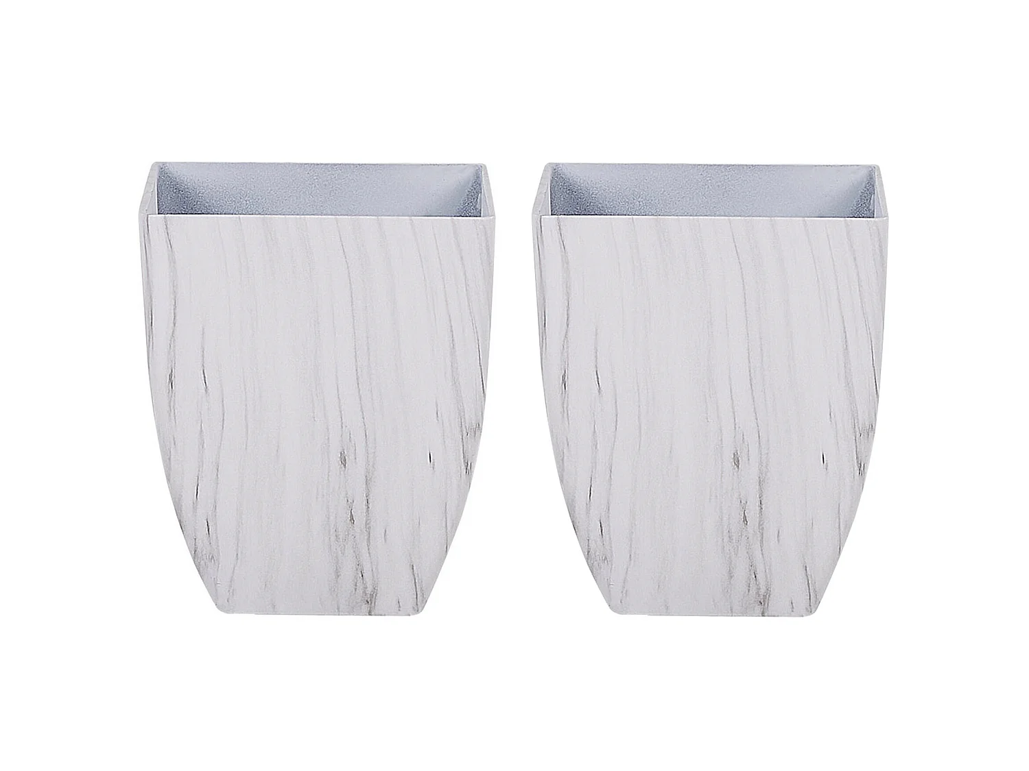 Conjunto de 2 vasos para plantas MIRO Pedra 28 cm Branco