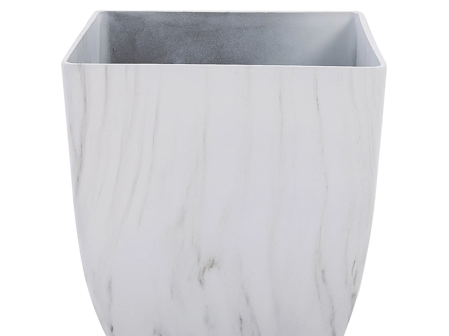 Lot de 2 pots de fleurs MIRO 28 cm Marbre blanc