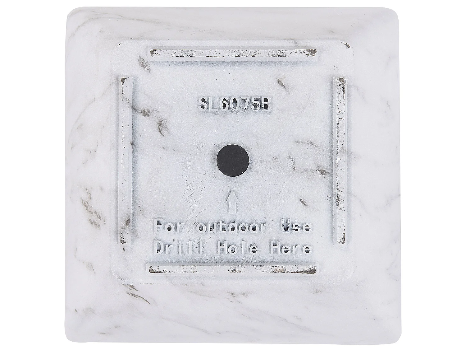 Lot de 2 pots de fleurs MIRO 28 cm Marbre blanc