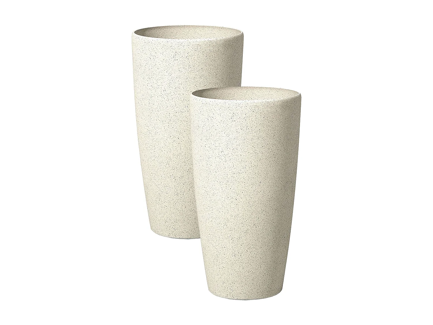 Lot de 2 pots de fleurs ABDERA 23 cm Beige clair