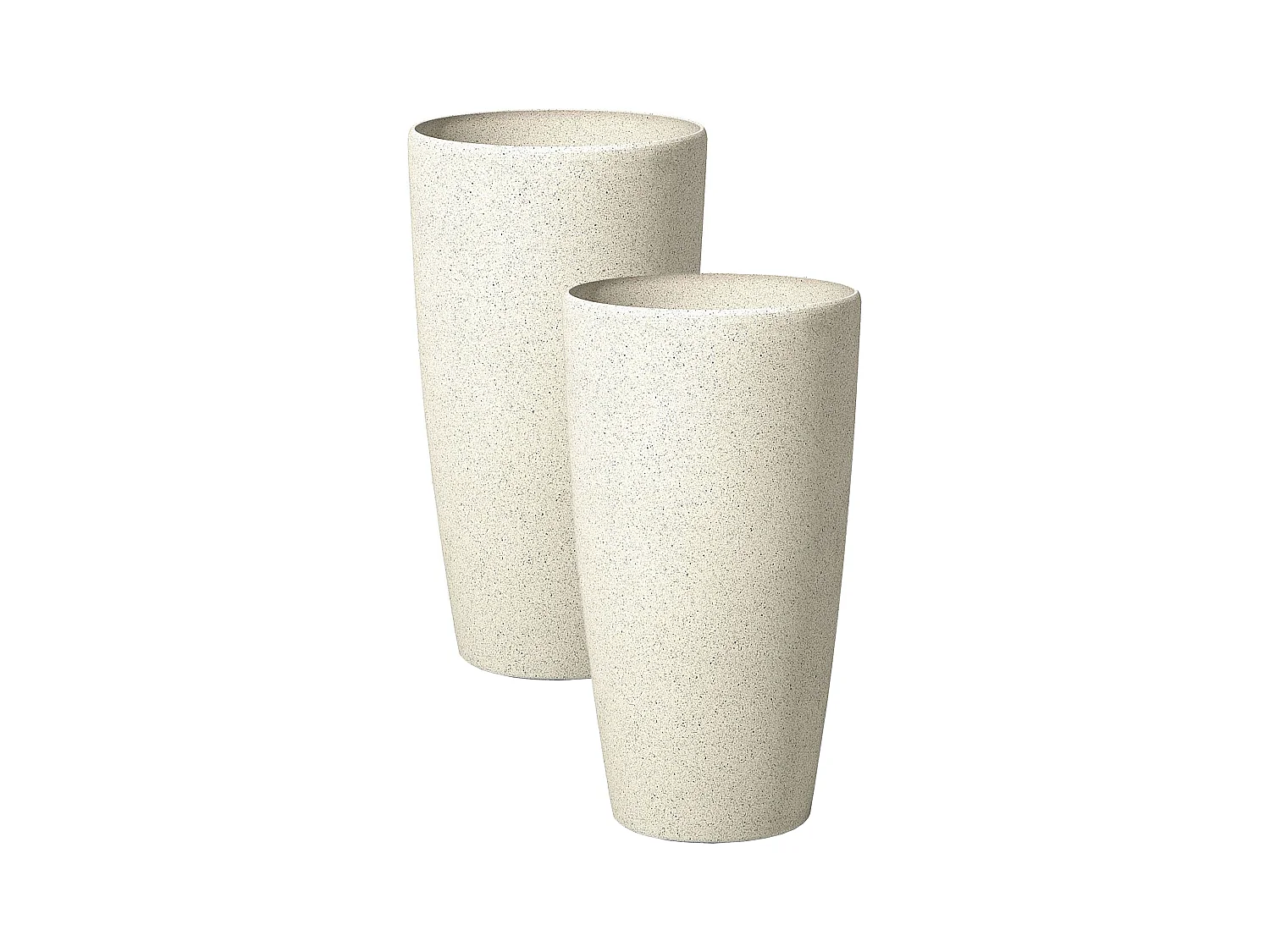 Lot de 2 pots de fleurs ABDERA 23 cm Beige clair