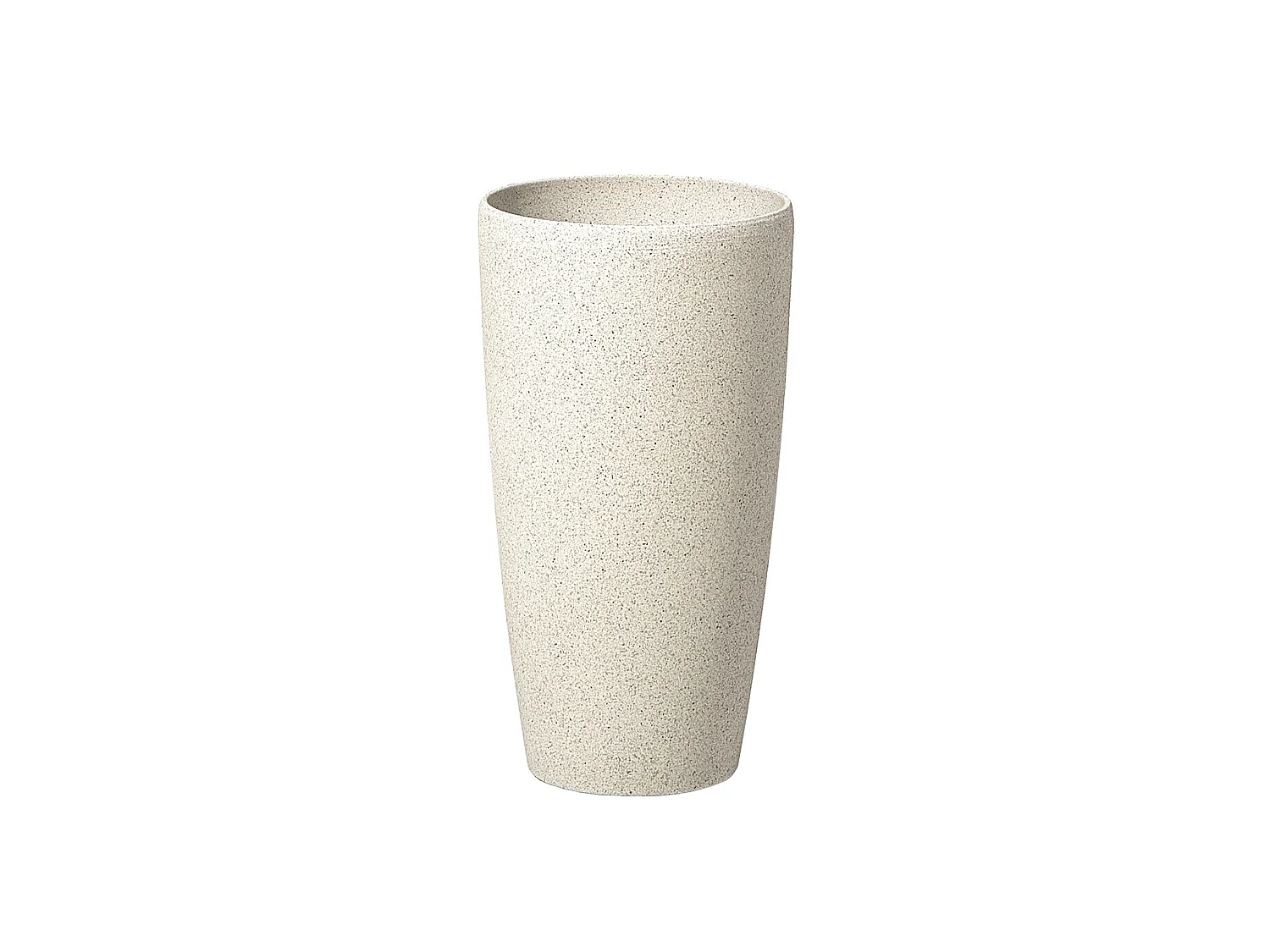Set of 2 Plant Pots ABDERA 23 cm Light Beige