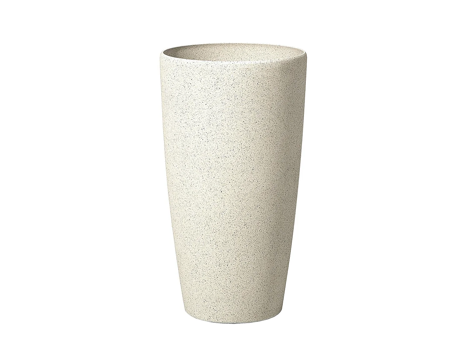 Conjunto de 2 vasos para plantas ABDERA Pedra 31 cm Creme claro
