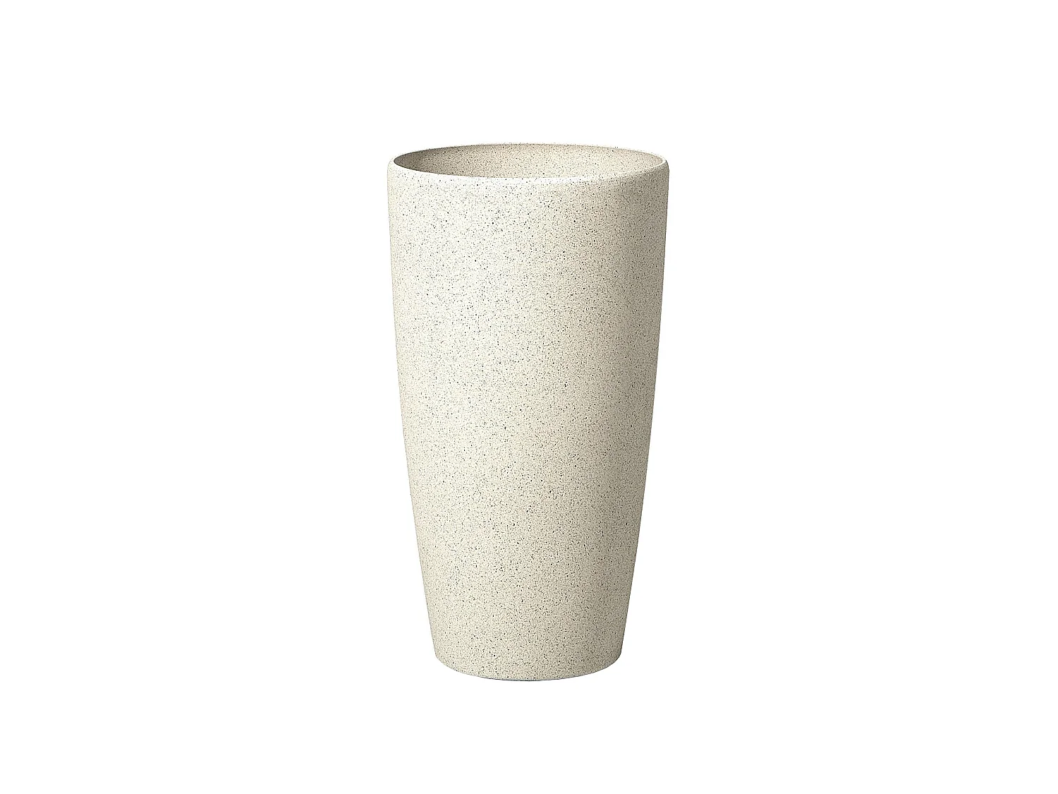 Lot de 2 pots de fleurs ABDERA Pierre 31 cm Beige clair