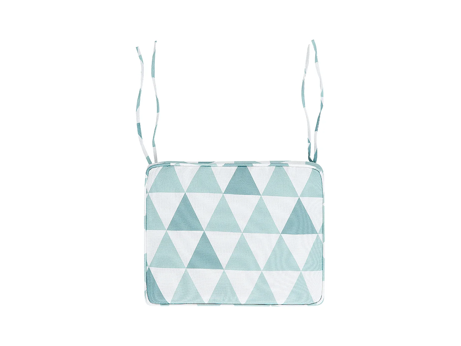 Outdoor-Sitzkissen 6er Set blau / weiß geometrisches Motiv für Gartenstuhl Tolve