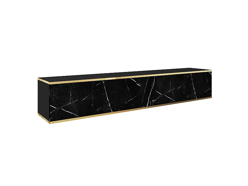 Mesa de TV ORO RTV175 175x32x30 Negro & Dorado