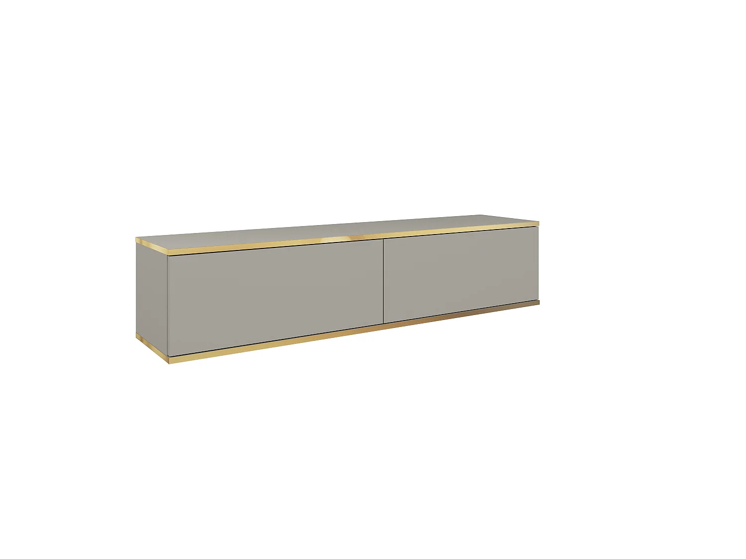 Table de télévision ORO RTV135 135x32x30 Crème & Doré