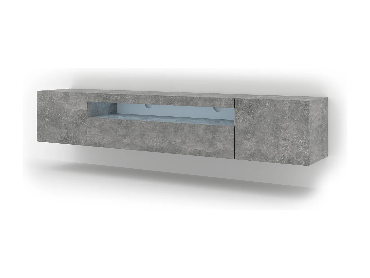 Tavolo TV AURA LED 200x37x42 Grigio