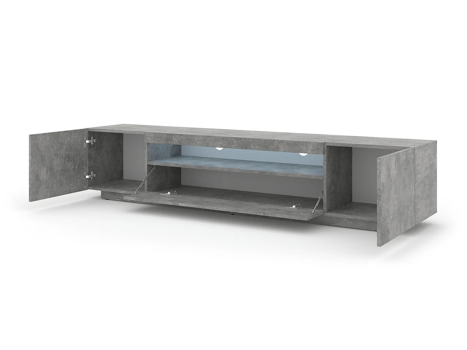 Table de télévision AURA LED 200x37x42 Gris