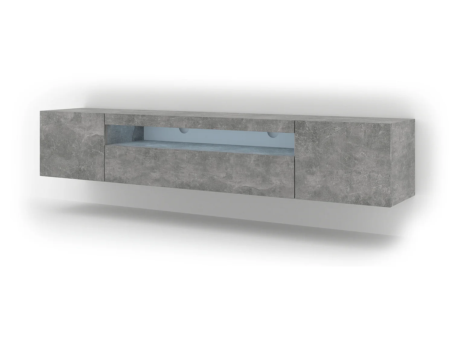 Table de télévision AURA LED 200x37x42 Gris