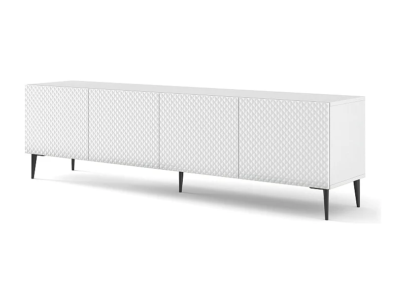 Tavolo TV RavennaC 200x42x56 Bianco & Nero