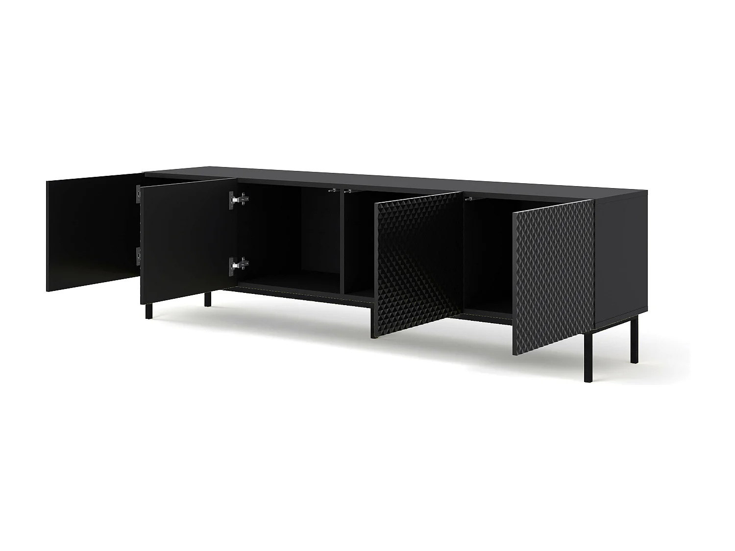 Mesa TV RavennaC 200x42x58 Negro