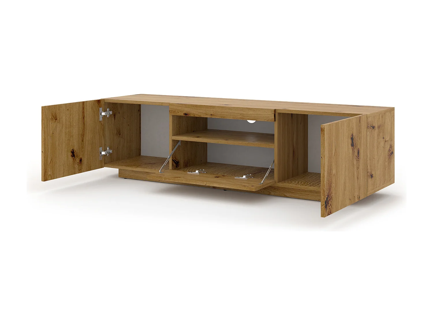 Aurus Wood 3-deurs TV-element voor wandmontage 150 cm