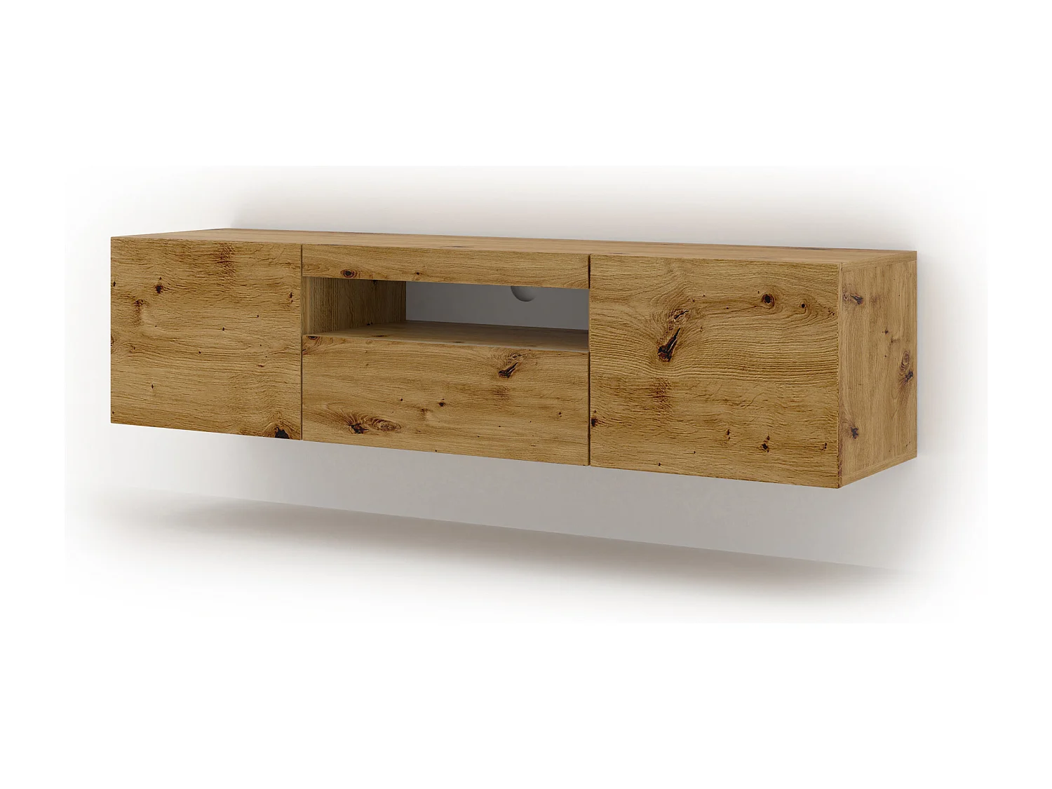 Aurus Wood 3-deurs TV-element voor wandmontage 150 cm