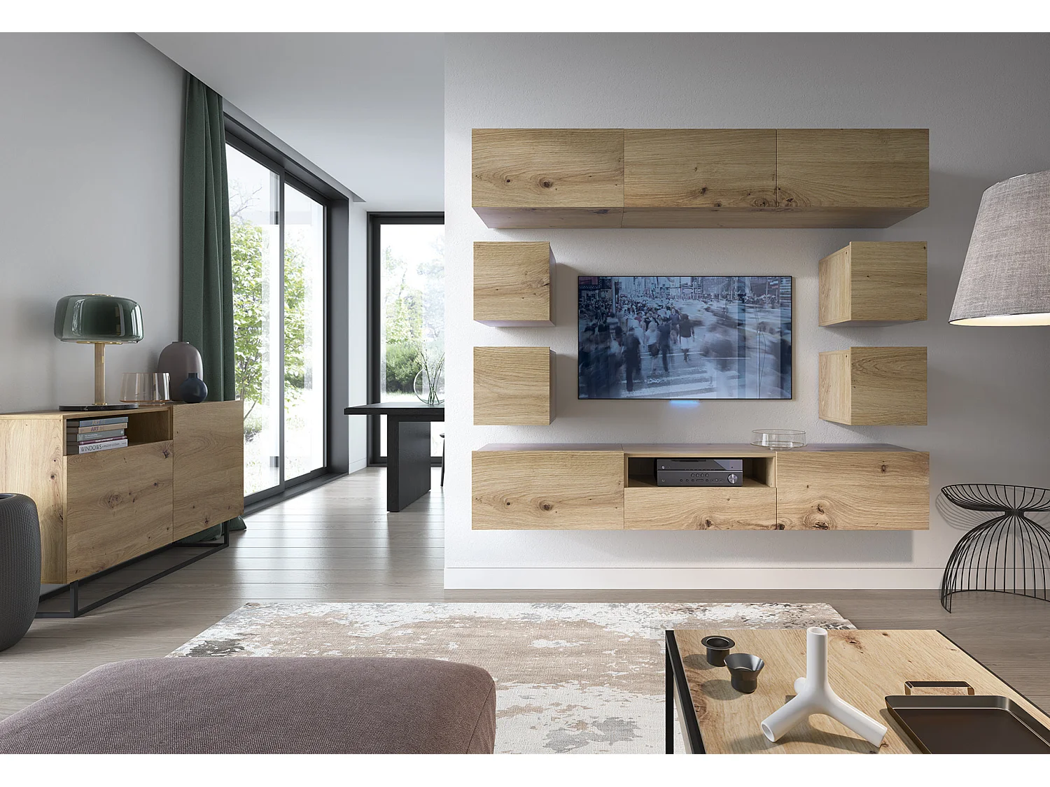 Table de télévision ENJOY RTV ERTVSZ120 120x37x47 Beige